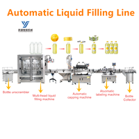 Ligne de remplissage et d'emballage automatique pour pots de miel liquide, huile, sirop, soupe, eau, jus, avec machine de remplissage, de bouchage et d'étiquetage de bouteilles