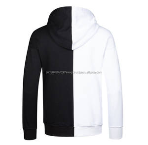Pull pour hommes en mélange de coton de haute qualité OEM Blank Customize Logo Color Block Casual Bicolor Sweat à capuche Hoodies - Product Image 2