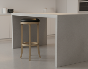 Mesa de Centro Moderna Redonda de Madera de Caucho con Base Redonda para Muebles de Sala de Estar - Product Image 2