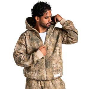 ชุดเซ็ตเสื้อฮู้ดและกางเกงขายาวผ้าฟลีซคอตตอน 100% ดีไซน์ 2-in-1 สำหรับผู้ชาย เอวยางยืด พิมพ์ลายแบบ Heat-Transfer น้ำหนักเบา สวมใส่สบาย เหมาะสำหรับฤดูหนาว - Product Image 2