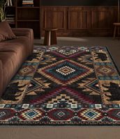 Tapis lavables rustiques occidentaux à poils ras, antidérapants, doux, 4x6 pieds, pour salon, chambre à coucher, chevet
