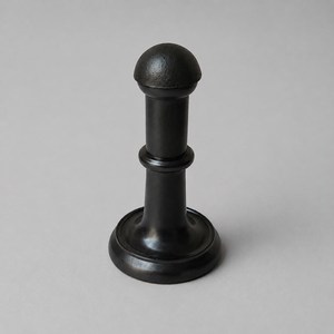 SHUBHAM <b>Matte</b> Black Metal Door Stop 3 Inch Door Stopper Decorative Door Bumper Farmhouse Door Hardware <b>Rubber</b> Tip Stop - Product Image 1