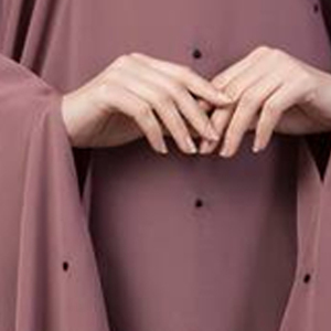 Abaya longue pour femme, style Moyen-Orient, à pois, col montant, manches longues, coupe ample, en polyester, pour usage quotidien - Product Image 4