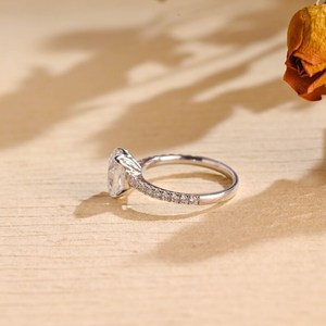 Anillo Solitario de Moissanita Brillante con Corte Hexagonal de 7MM, Plata 925 Original, Regalo Ideal para Cumpleaños o Aniversarios para tu Pareja - Product Image 5