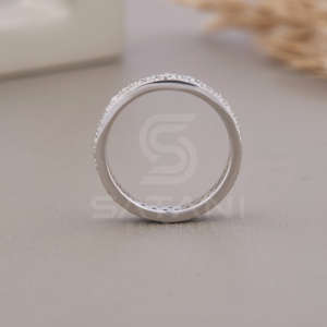 Anillo de Eternidad de Moissanita en Oro Sólido, Anillo de Compromiso y Aniversario de Boda de Lujo para Mujer, Regalo y para Fiestas - Product Image 4