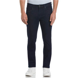 Jeans de Mezclilla Cruda Personalizados para Hombre, Corte Recto y Holgado, Color Azul Oscuro, Estilo Urbano, Venta al Por Mayor - Product Image 1