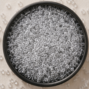 Jaunty 8'0 Round Clear 2mm Mix Preciosa <b>Seed</b> Beads (Crystal Lampwork & Glass) Bulk <b>Pack</b> for Jewelry Making Craft Embroidery - Product Image 1