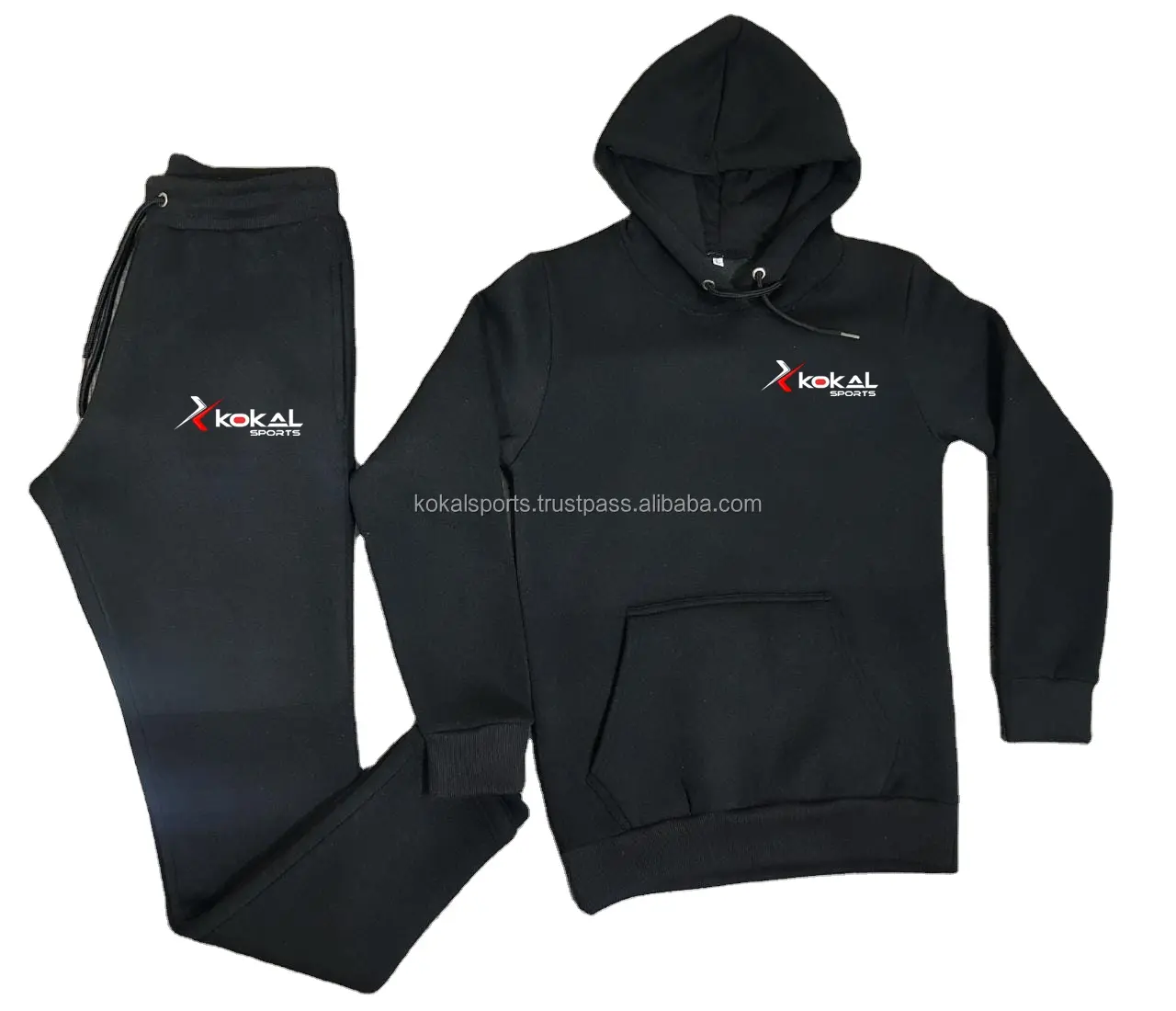 Mens Hoodie and Jogger Set Kangroo Pocket Dtyle SweatSuit in cotton fleece fabric available in different colors