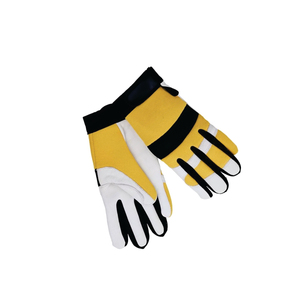 Guantes de Seguridad de PU Amarillo Blanco con Puntas Texturizadas Antideslizantes, Muñequera Elástica, Uso General - Product Image 3