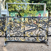 Barandillas de Balcón de Hierro Forjado Elegantes para Exteriores, Balaustrada Decorativa de Hierro para Arquitectura Moderna y Clásica