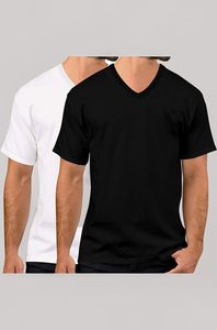 T-shirt uni col rond pour homme, taille américaine, haute qualité, export, 100 % polyester, toucher coton - Product Image 3