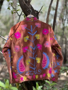 Latest Vintage Long Suzani velvet Jacket Women Elegant Casual Hand Embroidered Winter <b>Coat</b> Cozy Cardigan Dress <b>Beach</b> Free - Product Image 6