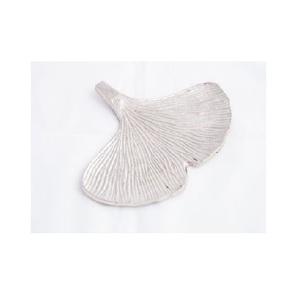 Plateau en aluminium doré en forme de feuille, plateau de service décoratif pour hôtels, décoration d'intérieur, centre de table de mariage, présentoir à desserts - Product Image 4