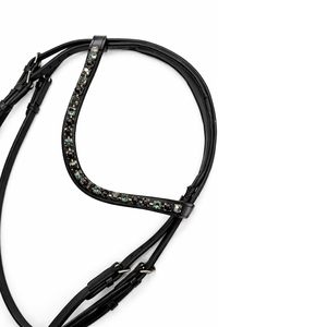Brida de Cuero Premium de Alta Calidad para Caballo con Riendas, Frontal de Cristal y Narquera Acolchada, Estilo Ecuestre Inglés, Color Personalizable - Product Image 5