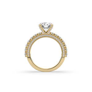 Unique 2.1Ct RoundCut Lab Grown Diamond Ring 925 Silver Gold Unique Style Engagement Ring for Women - Product Image 4