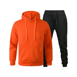 OEM Service High Quality Winter Streetwear Solid Hooded <b>Men</b> Track Suit Heavyweight <b>Pullover</b> 100% Cotton Fleece - Product Image 1