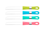 Couteau laser durable en acier inoxydable avec manche en plastique, lame de coupe précise ambidextre, outil de cuisine polyvalent