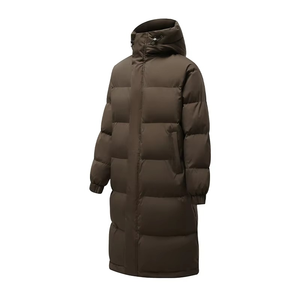 Chaqueta Larga con Capucha para Hombre, Ecológica, de Color Sólido, con Cierre Frontal, Informal, Acolchada, de Poliéster, Corte Recto - Product Image 4