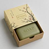 Boîte à savon rectangulaire personnalisée, biodégradable, écologique, réutilisable, sans conservateur, en carton, fermeture magnétique, design floral, luxe