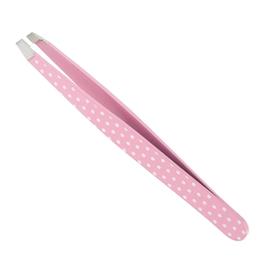 Pinzas de depilación facial de color rosa para cejas y barba, herramientas de aseo facial, pinzas para cejas de acero inoxidable de alta calidad con punta inclinada - Product Image 4