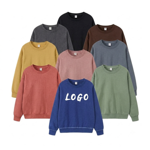 เสื้อสเวตเชิ้ตแขนยาวคุณภาพสูง ผ้าเทอร์รี่ อุ่นสบาย ทรงหลวม คอวี ไหล่ตก ปักลาย สีพื้น ผลิตจากโพลีเอสเตอร์/คอตตอน - Product Image 6