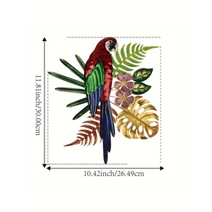 CIFbuy Decorazione Murale Vintage con Design Floreale Bohémien e Uccelli Tropicali, Pappagallo Colorato per Casa e Cucina, Servizio di Consegna Disponibile - Product Image 1