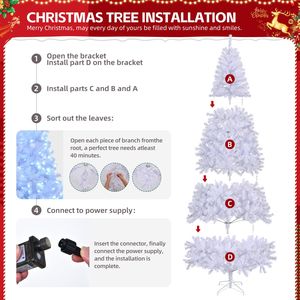 Albero di Natale Artificiale Pre-Illuminato da 2,7 m con 2000 Rami, 650 Luci, Pino Artificiale a Cerniera per Feste, Ufficio, Casa - Effetto Realistico Superiore - Product Image 5