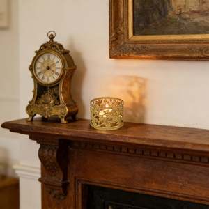 Brass <b>Tea</b> Light Holder With Ornate Design Heat Resistant Home Decoration Candle <b>Stand</b> - Product Image 2