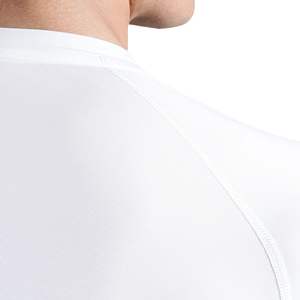 Camiseta Deportiva de Compresión de Algodón Sólido Personalizada para Hombre, Manga Corta, Secado Rápido, Transpirable, para Gimnasio, Entrenamiento, Running, Fitness, OEM - Product Image 2