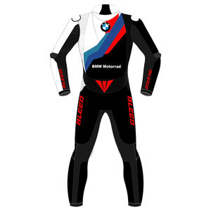 Traje de Motociclismo Bm Motorrad de Cuero Vacuno/Canguro, Mono de Carreras con Estampado, Impermeable, de Secado Rápido, OEM CE - Product Image 2