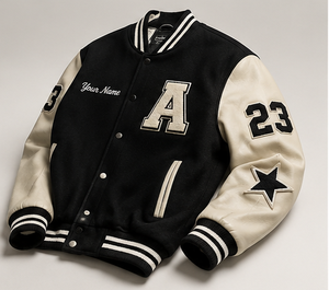 Chaqueta Varsity Estilo Universitario, Abrigo de Invierno Cálido y Cómodo, Prenda Exterior Moderna para Uso Diario, con Logotipo Frontal, Unisex - Product Image 1