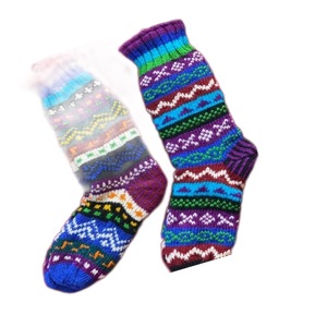 Multi colors yarn hand knitted Woolen <b>Winter</b> <b>Socks</b> - Product Image 6