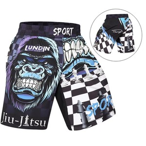 Shorts d'entraînement MMA pour hommes en polyester extensible, design personnalisé, légers, taille élastique, vêtements de sport – Vente en gros - Product Image 1