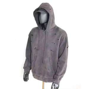 Sudadera con capucha para hombre de moda, estilo desgastado, térmica, de gran grosor, venta al por mayor - Product Image 3