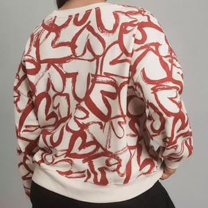 Sweat-shirt imprimé haut de gamme pour femme, col rond, doux et épais, idéal pour l'hiver, avec logo brodé personnalisé sur le devant, vente en gros ODM - Product Image 6