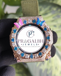 นาฬิกาเพชรแบบกำหนดเอง Pragalbh Jewels นาฬิกาโมอิสซาไนต์แบบฝังเพชร นาฬิกาฮิปฮอปสุดหรู ตัวเรือนสแตนเลส - Product Image 1
