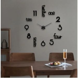 Horloge murale géante sans cadre, moderne, pour la décoration de la maison, salon - Product Image 1