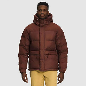 Wholesale Winter Warm Brown Puffer <b>Jacket</b> Hooded <b>Thick</b> Padded Coat Waterproof Windproof Outdoor Thermal Men Down Parka <b>Jacket</b> - Product Image 3