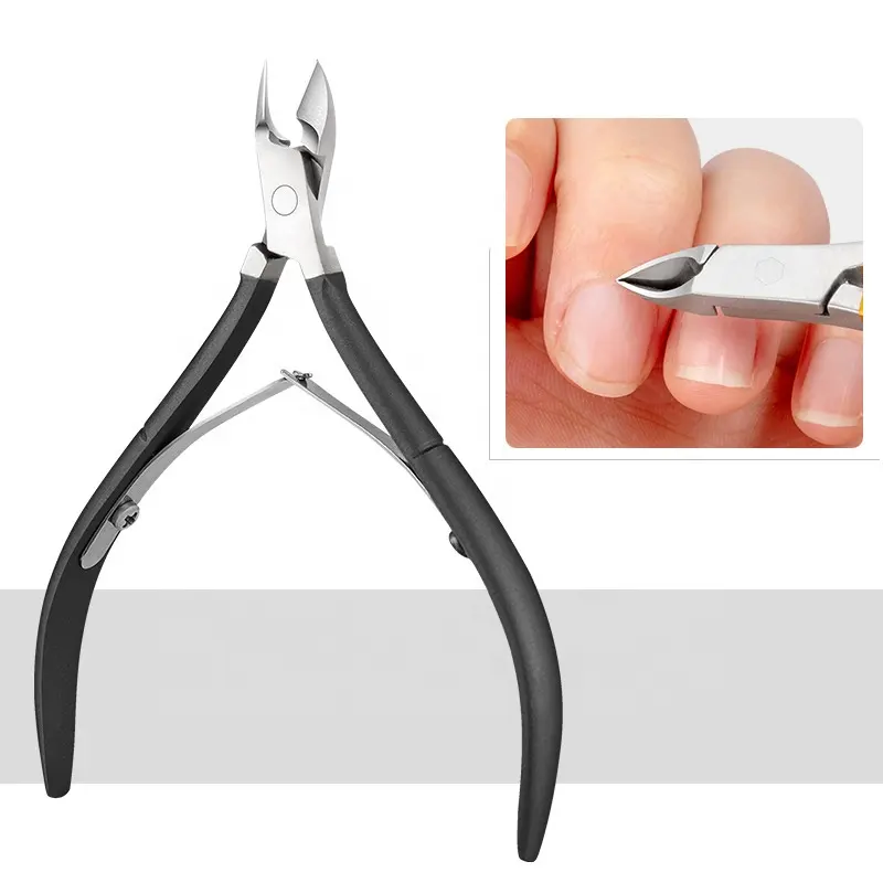 Cuticle Cutter Cuticle Nippers Pointed Blade Rubber Grip Nail Nippers Dead Skin Finger And Toe Nail Nippers