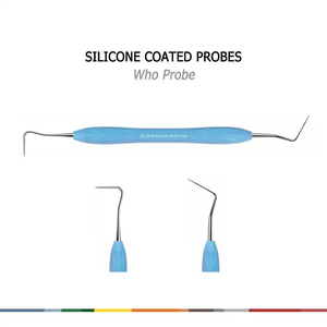 Sonde d'exploration dentaire en acier inoxydable recouvert de silicone, instrument manuel parodontal certifié CE Classe I BBI-673 - Product Image 5