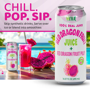 Puré de Uva Roja Sin Azúcar, Jugo Colorido con Pulpa 100% Pura, Lata de 490 ml, 12 Latas por Caja, Proveedor Mayorista de Bebidas - Product Image 4
