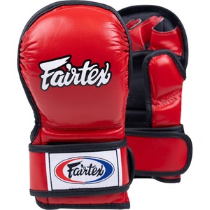ถุงมือชก MMA Fairtex คุณภาพพรีเมียม สีแดง สำหรับฝึกซ้อมและต่อสู้  รับสกรีนโลโก้ - Product Image 1