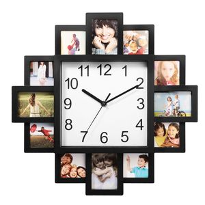Reloj de pared con 12 fotos, decoración para el hogar, marco de fotos colgante, reloj con collage de imágenes - Product Image 1