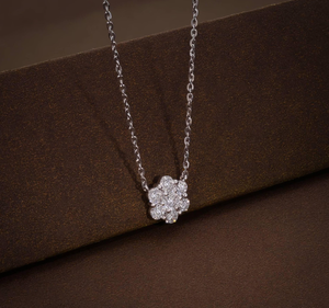 Collar de Plata de Ley 925 con Colgante Curvo de Diamantes Cultivados en Laboratorio con Certificación IGI, con Múltiples Piedras, Estilo Vintage para Mujer - Regalo - Product Image 2