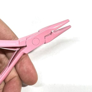 Pinzas para Extensiones de Cabello con Microeslabones Color Rosa Bebé, Herramienta de Acero Inoxidable de Alta Resistencia para Extensiones de Cabello - Product Image 3