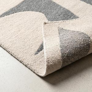 Tapis géométrique abstrait gris moderne, tissé à la main, motif arche et courbe contemporain, pour salon, chambre à coucher, décoration - Product Image 6