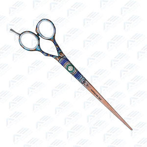 Tijeras Profesionales Curvas de Titanio Dorado para Adelgazar el Pelo de Mascotas, Tijeras para Peluquería Canina, Productos para el Cuidado de Mascotas - Product Image 6