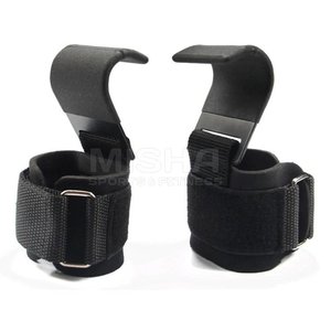 Crochets de musculation robustes avec support de poignet réglable, crochets de levage antidérapants pour la musculation – Logo personnalisé - Product Image 1