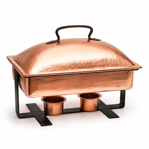 Recipiente para Calentar Comida Tipo Buffet de Cobre Martillado con Tapa, para Hotel, Restaurante, Catering, Banquete, Fabricante Mayorista OEM ODM - Product Image 1
