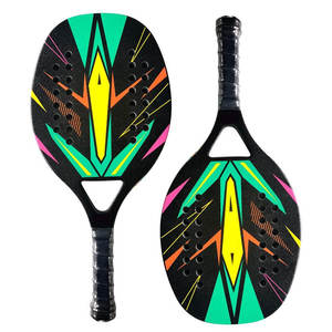 Raqueta de Pádel de Fibra de Carbono 100% Personalizada de Alta Calidad de Fábrica, Raqueta de Tenis de Playa con EVA Suave - Product Image 1